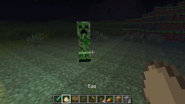 Screenshot eines Creepers in Minecraft